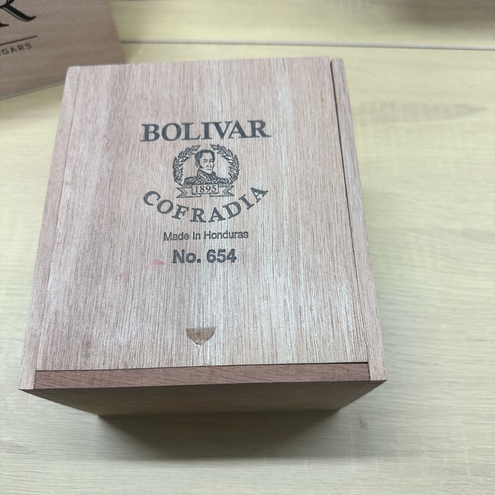 Bolivar Cofradia Wooden Slide Top Cigar Box